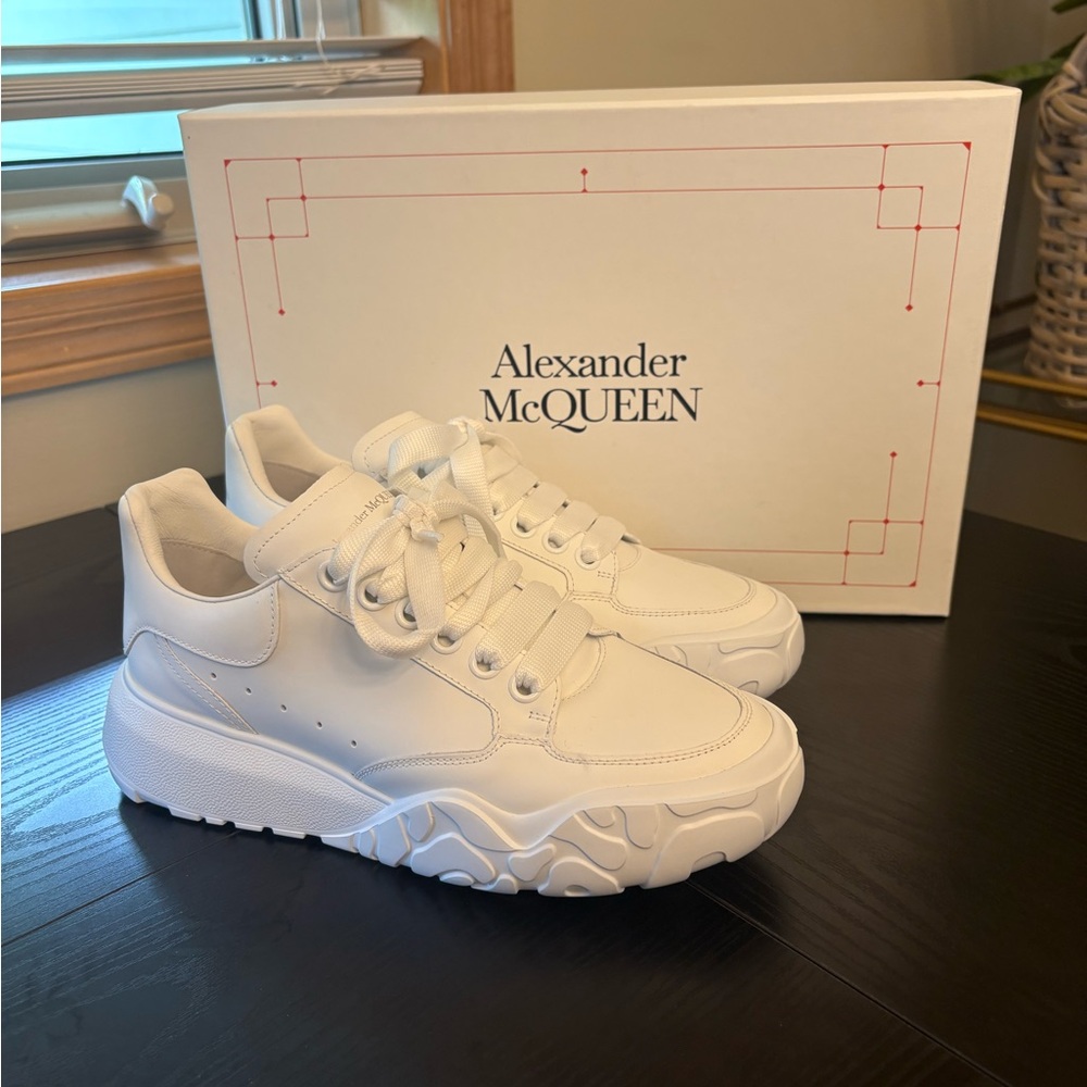 Alexander McQueen Larry New Court Trainer Leather Sneaker NWT’s